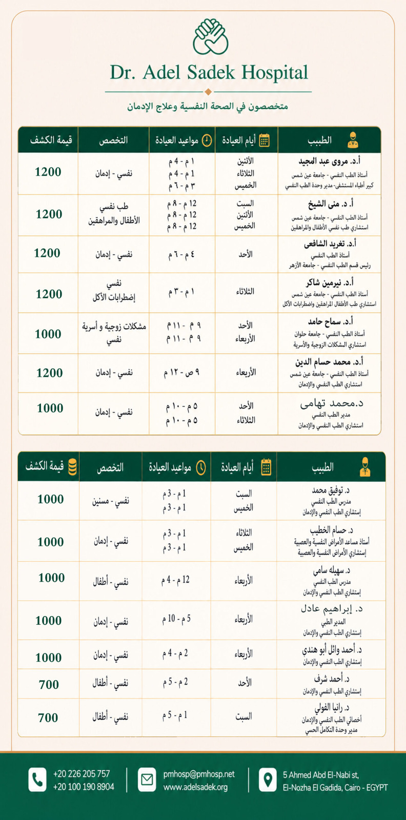 مواعيد الاطباء
